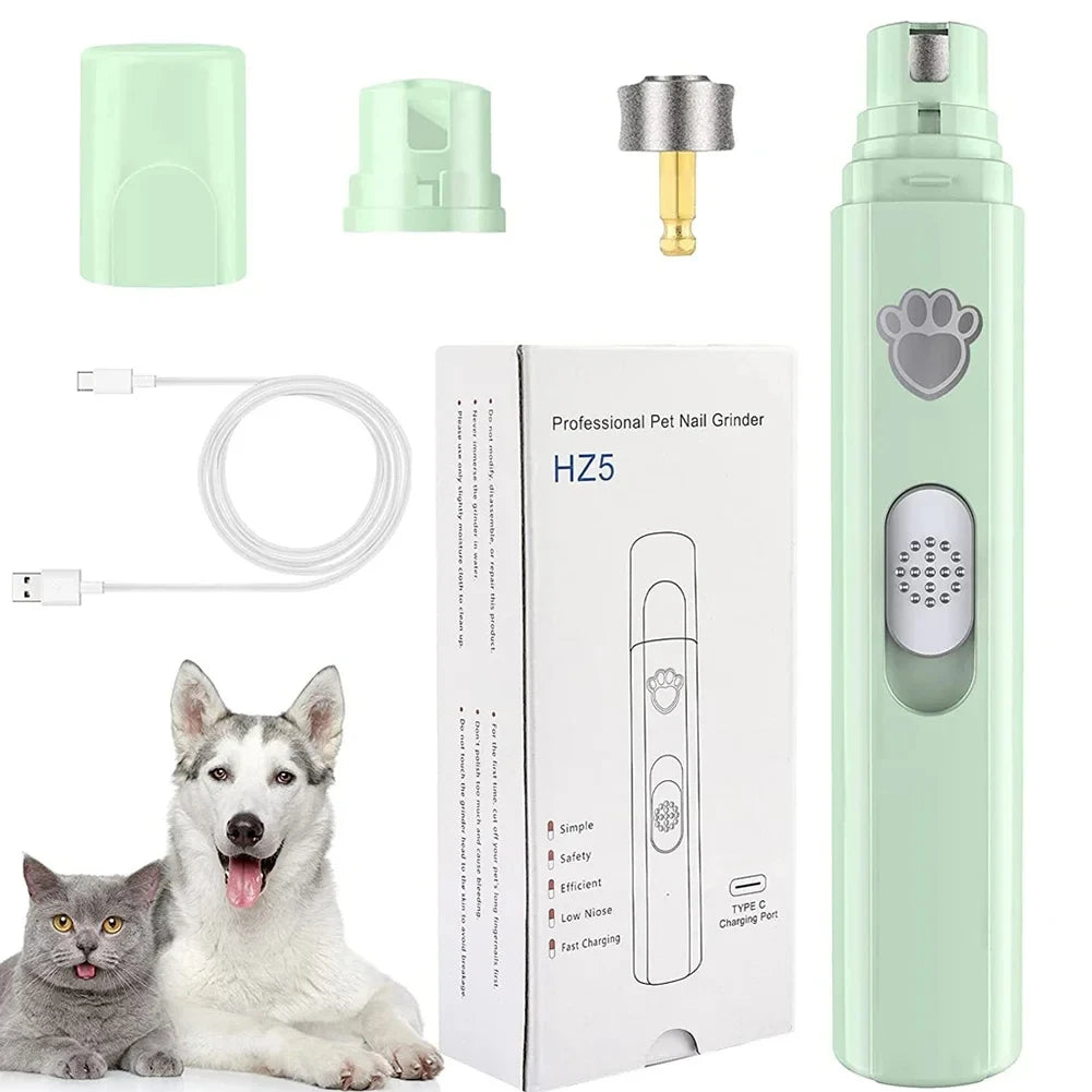 Electric Dog Nail Grinder Pet Nail Clipper USB Rechargeable Pet Nail Trimmers