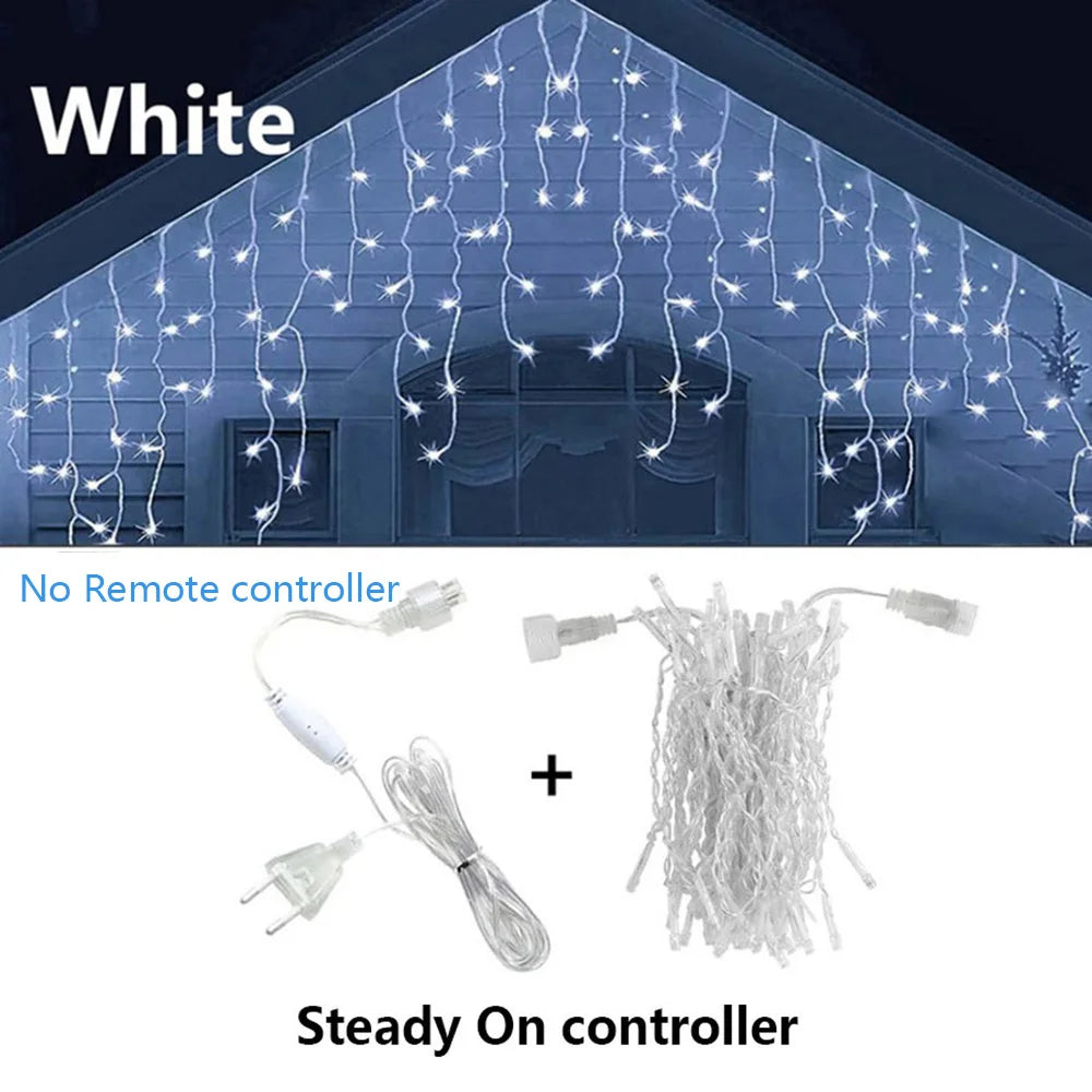 LED Icicle String Lights for Garden & Yard
