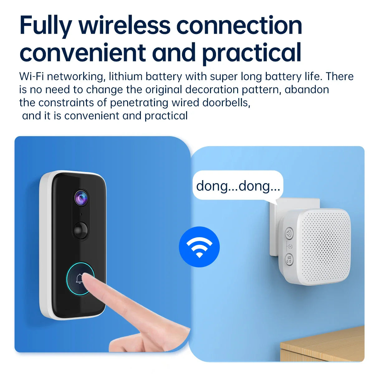 2K WiFi Doorbell™ – Intelligente Video-Gegensprechanlage für Ihr Zuhause