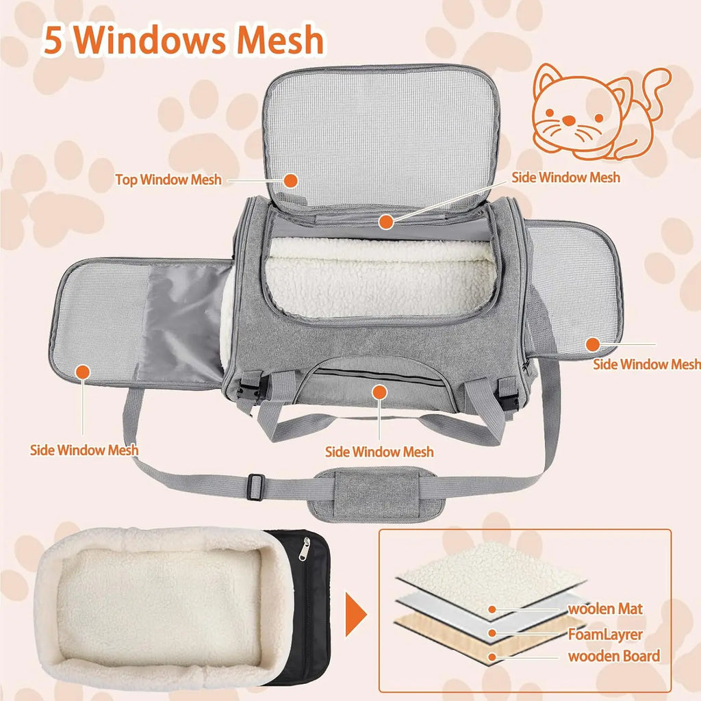 Pet Carrier Bag Airline Approved Up for Cats and Dogs