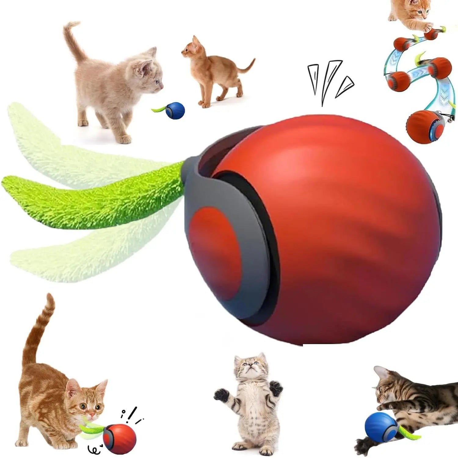 SpeedyTail™ 2-Speed Cat Toy Ball