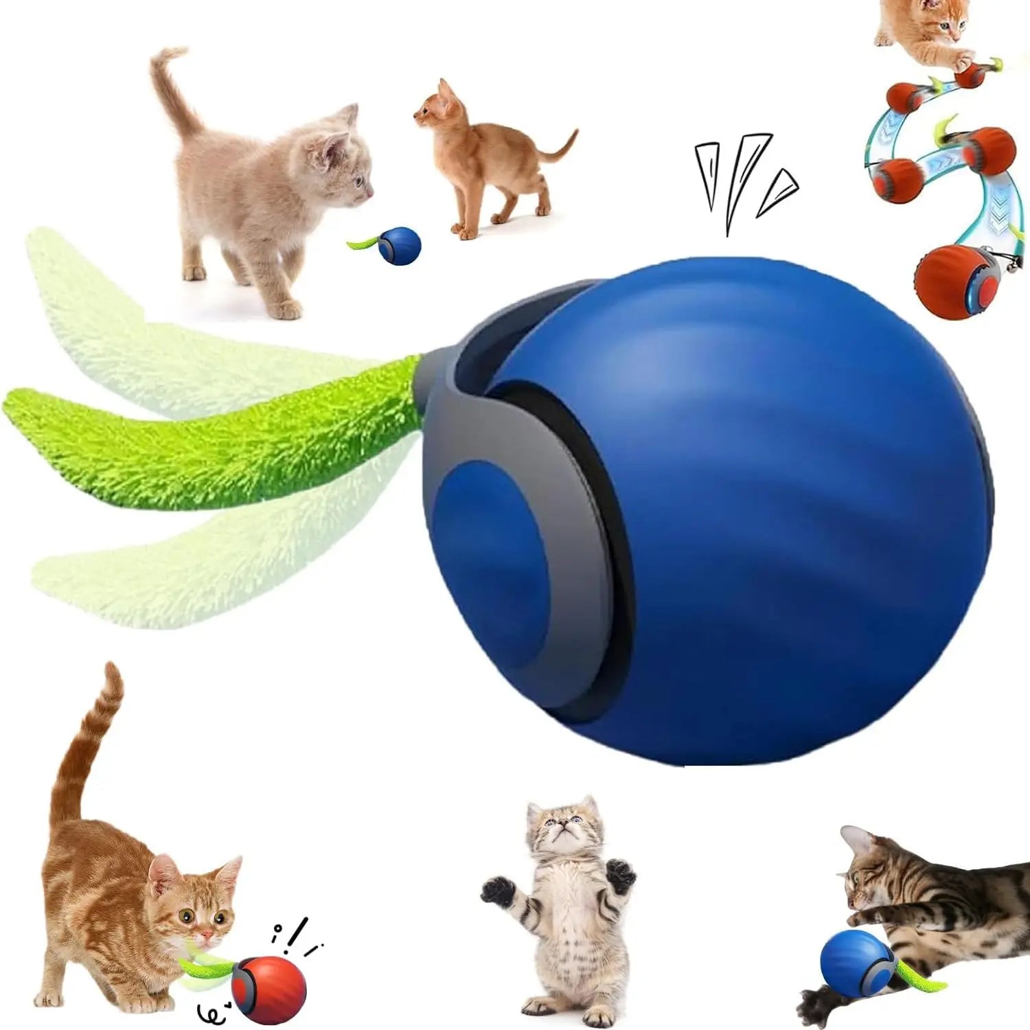 SpeedyTail™ 2-Speed Cat Toy Ball