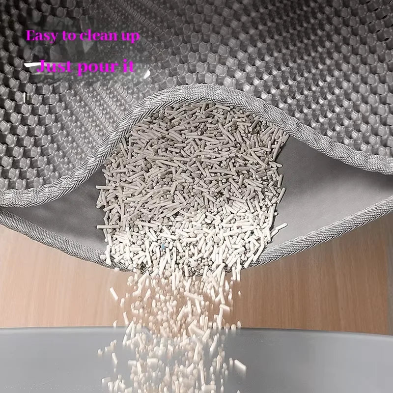 Large Cat Litter Mat Waterproof Double Layer Litter Trapping Clean Pad for Cat