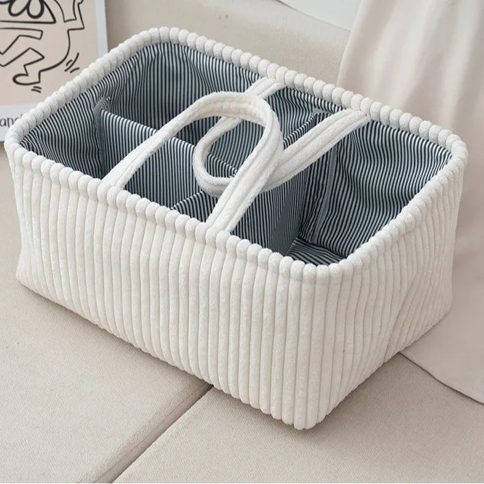 LuxeBoho™ Multi-Compartment Storage Basket