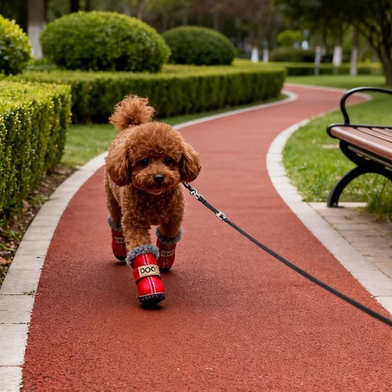 PawComfort™ Waterproof Dog Winter Boots – 4Pcs