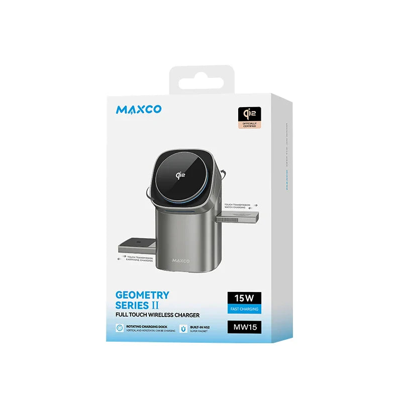 Qi2™ Auto-Rotate 3-in-1 Wireless Charger