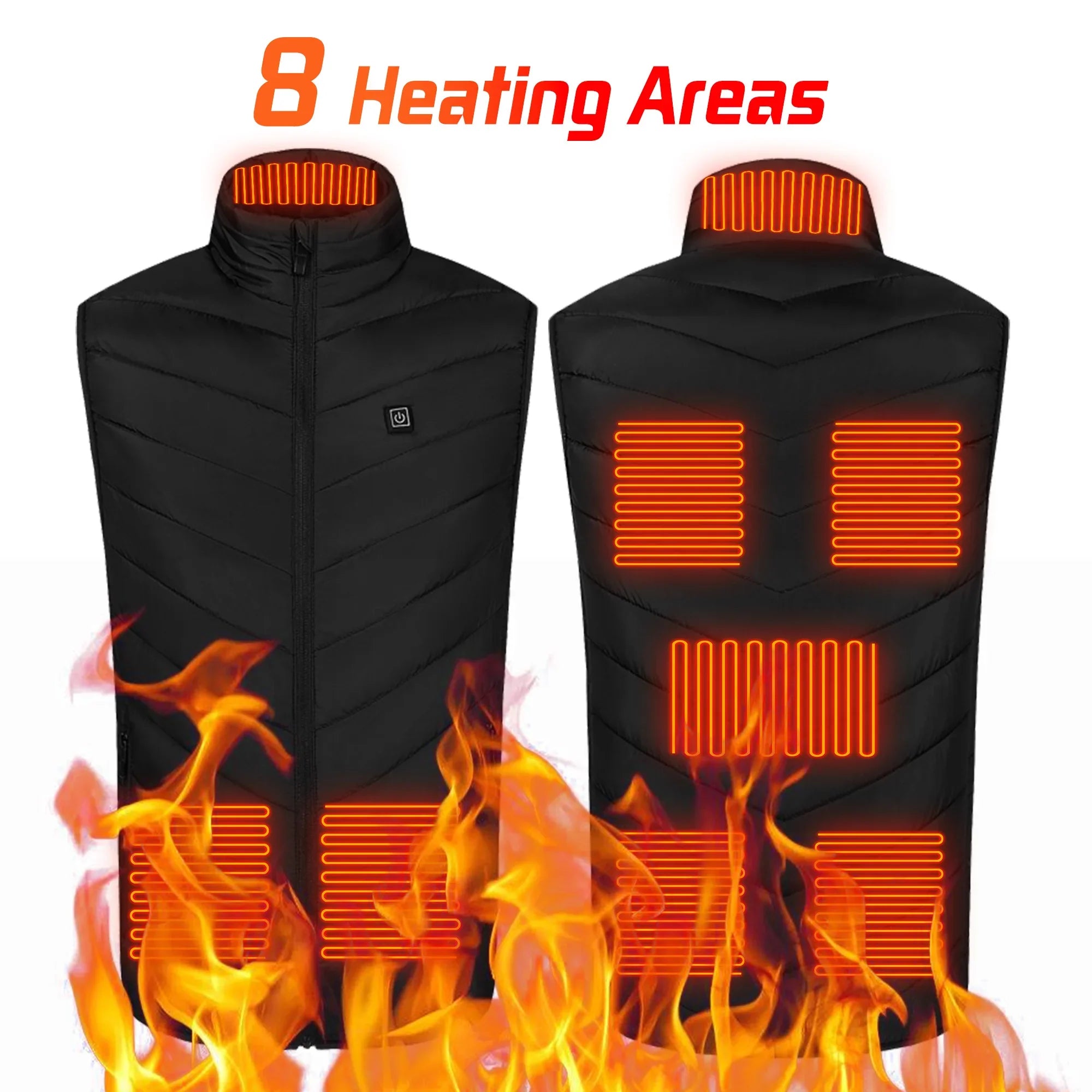 HeatMax™ USB Heated Vest – Outdoor, Sports & Travel Jacket
