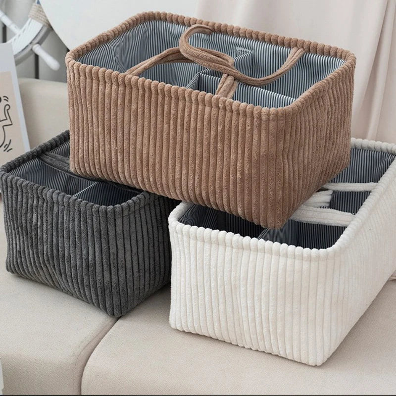 LuxeBoho™ Multi-Compartment Storage Basket