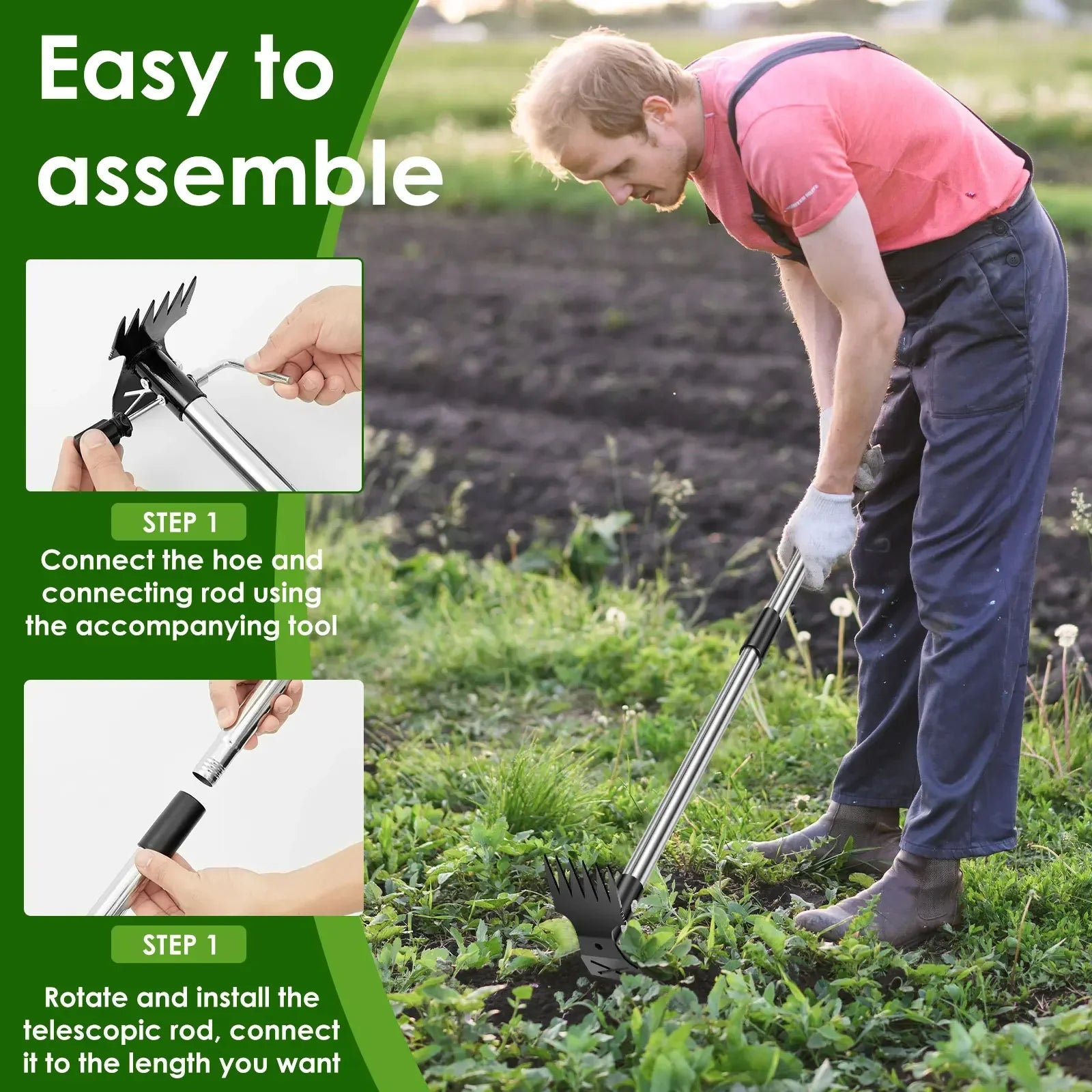 SoilPro™ Garden Thatch & Leaf Rake