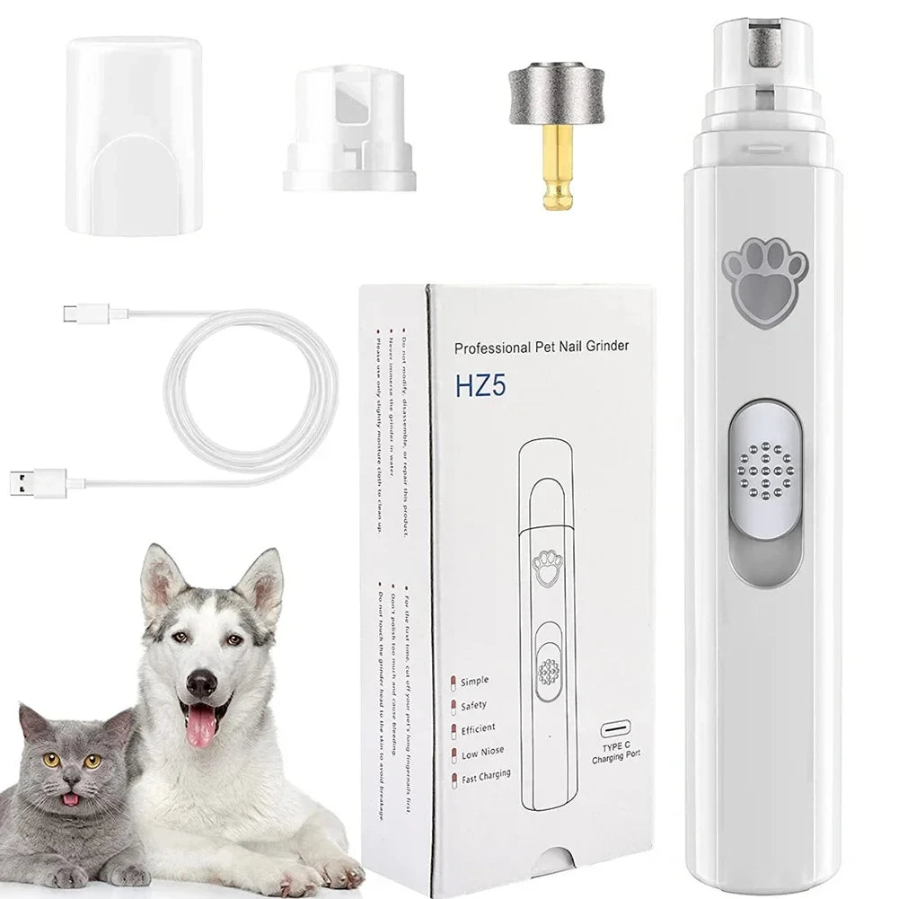 Electric Dog Nail Grinder Pet Nail Clipper USB Rechargeable Pet Nail Trimmers