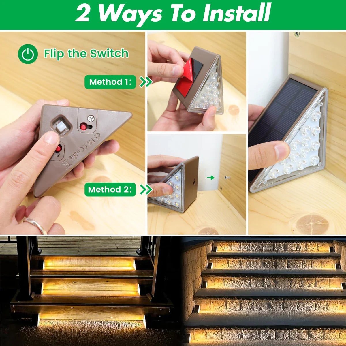 SunTrail™ Triangle Solar Step Lights