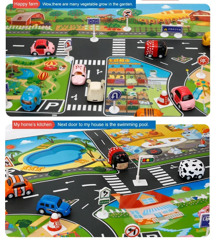 KiddoMap™ Educational Traffic Rug