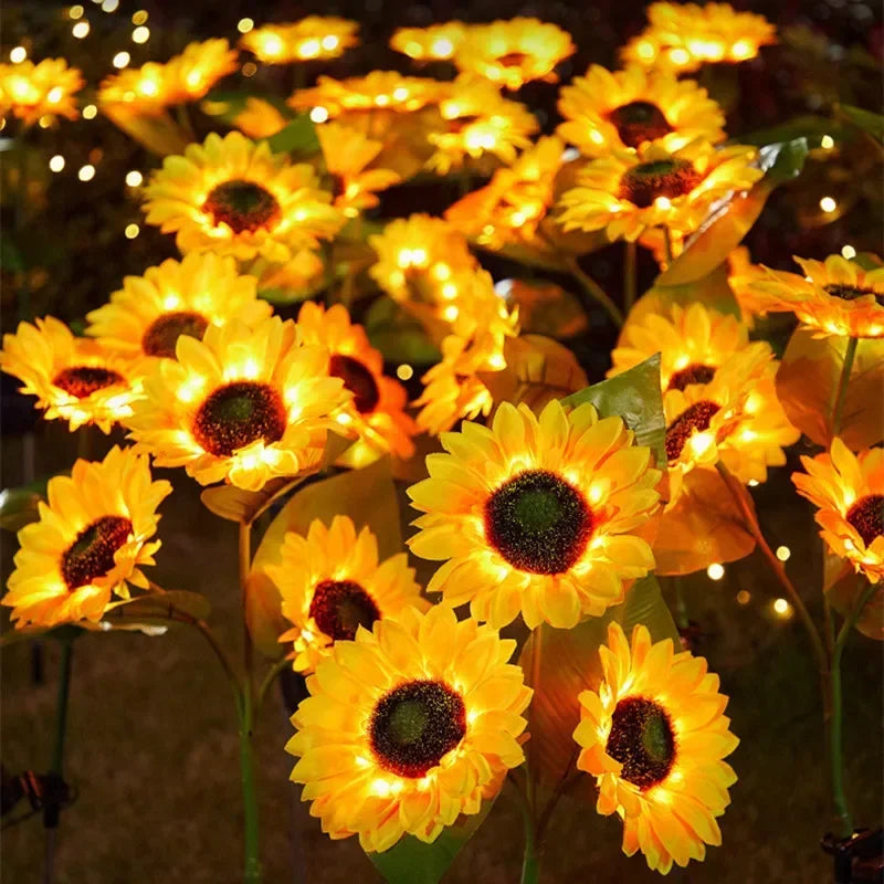 LumiSun™ Solar Flower Stake Lights for Patio & Yard