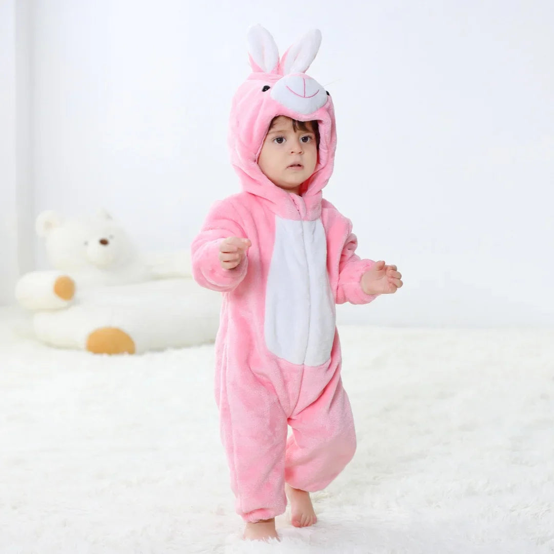 Infant Kids Dino Cartoon Onesie Jumpsuit