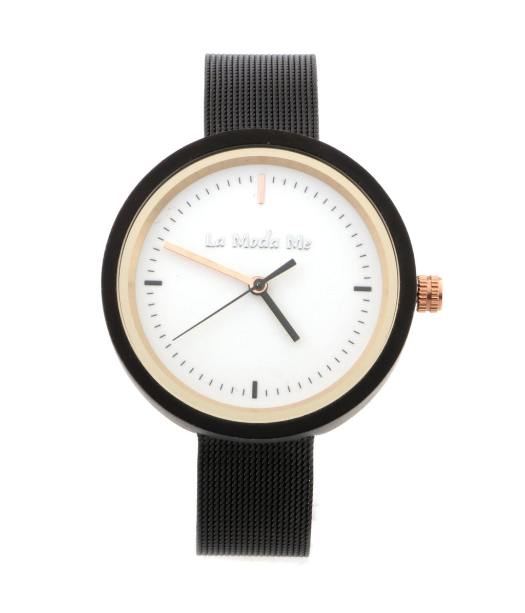 Lumin – Minimalistische schwarze Uhr aus karbonisiertem Bambus-3