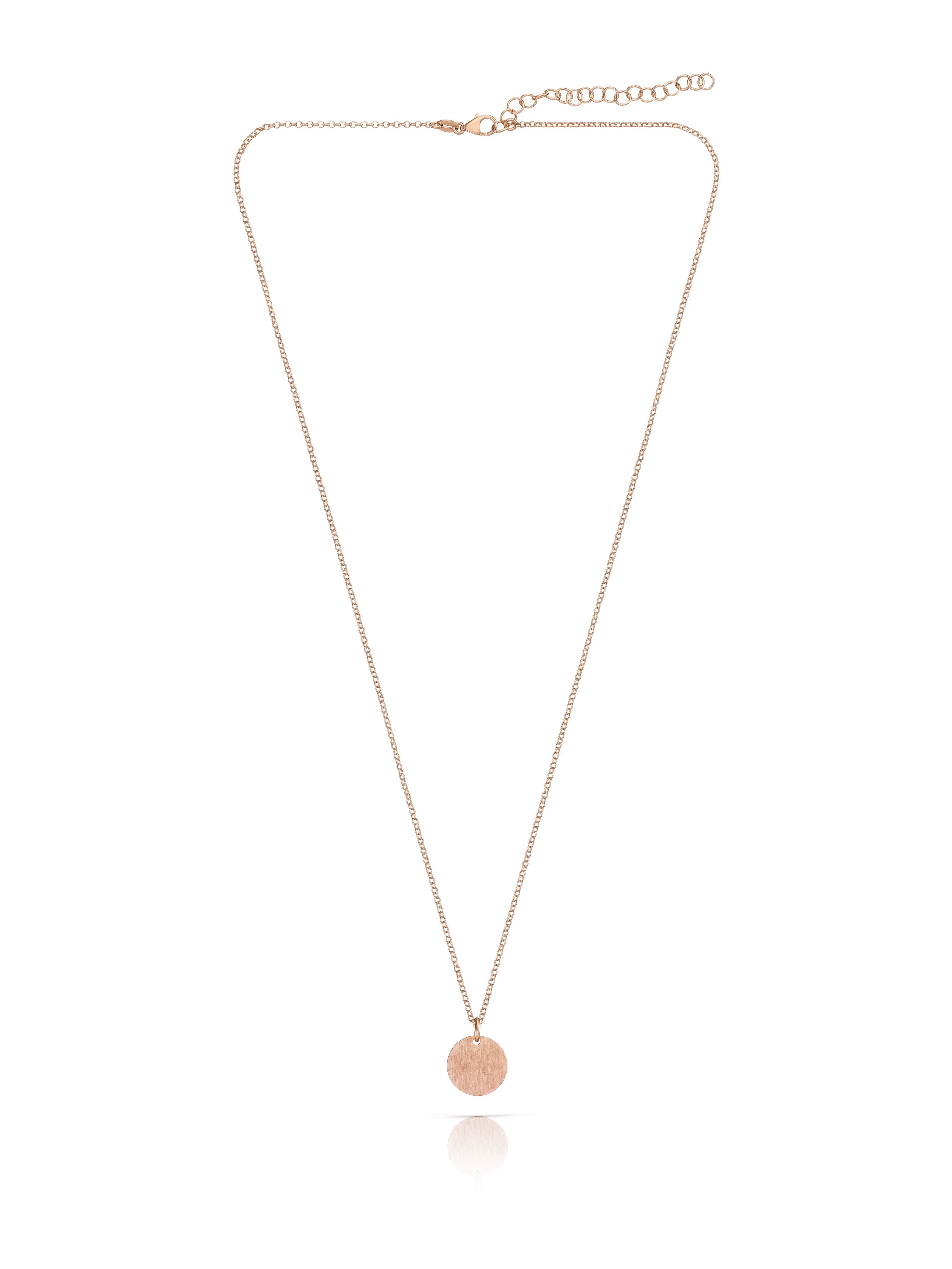 Circle pendant – rose gold plated 925 sterling silver